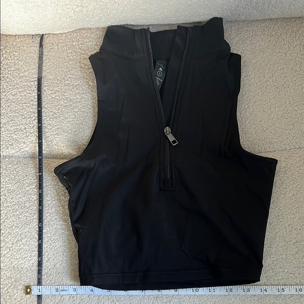 Balance Athletica Black Sleeveless Zip-Up Top